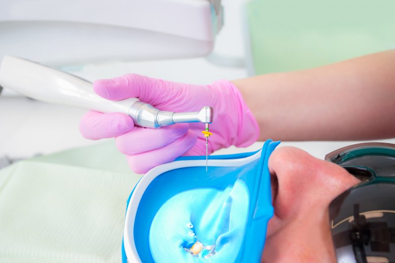 patient receiving a root canal